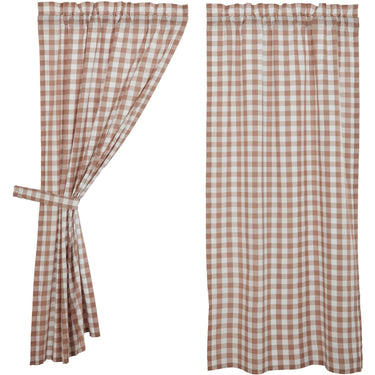 Annie Buffalo Portabella Check Short Panel Set of 2 63x36 VHC Brands - The Fox Decor